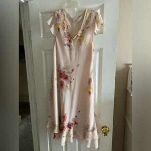 90s/y2k maxi dress. Size large. Pretty beaded flowers.